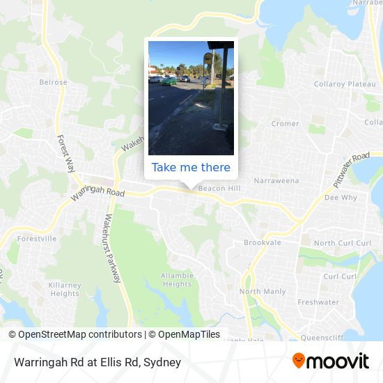 Warringah Rd at Ellis Rd map