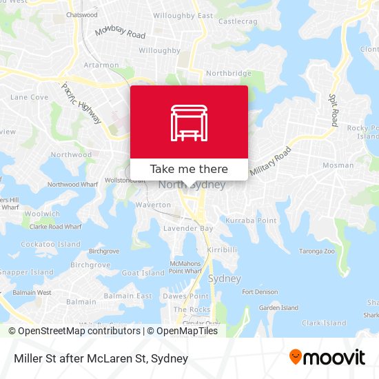 Miller St after McLaren St map