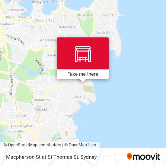 Macpherson St at St Thomas St map