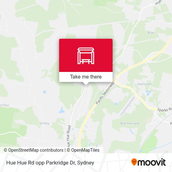 Hue Hue Rd opp Parkridge Dr map