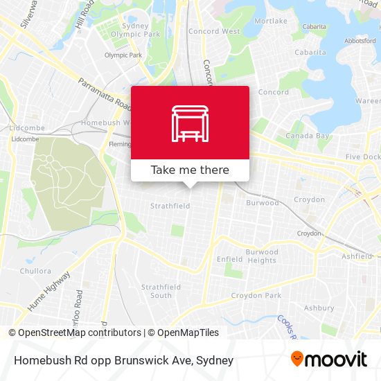 Homebush Rd opp Brunswick Ave map