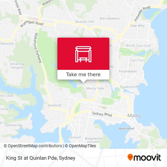 King St at Quinlan Pde map