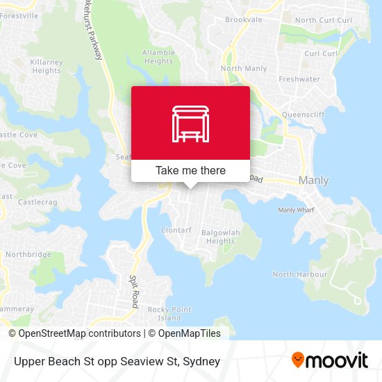 Upper Beach St opp Seaview St map