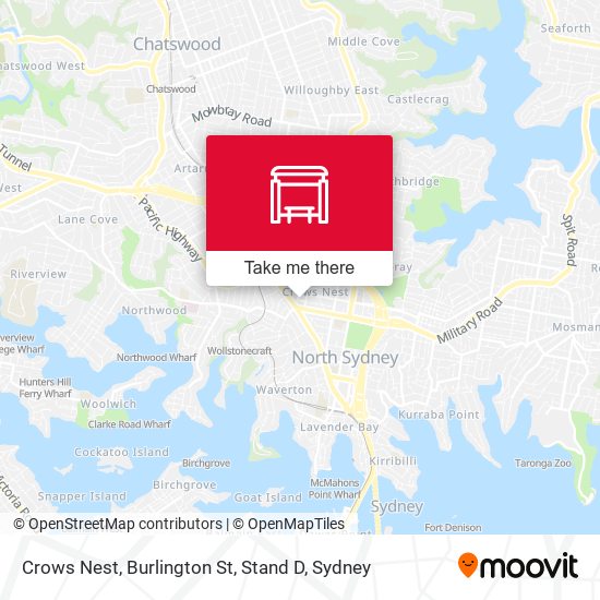 Crows Nest, Burlington St, Stand D map