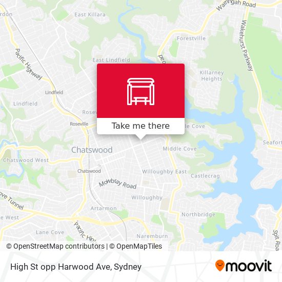 High St opp Harwood Ave map