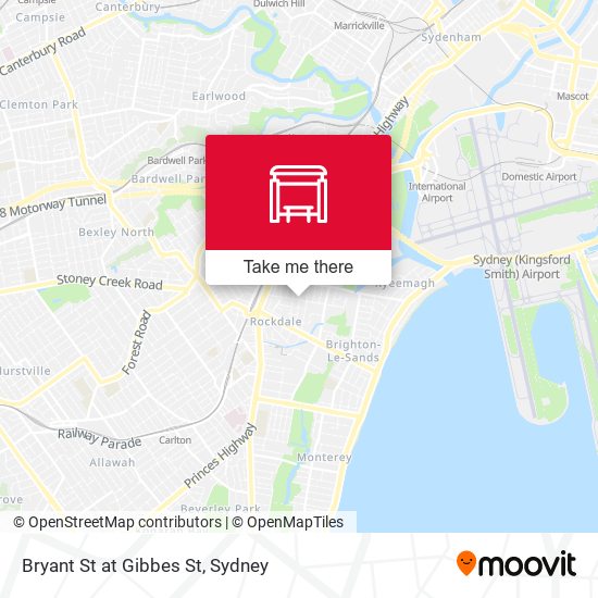 Bryant St at Gibbes St map