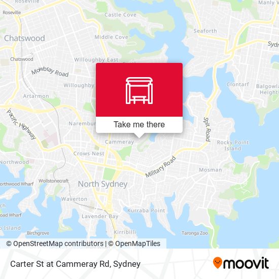 Carter St at Cammeray Rd map