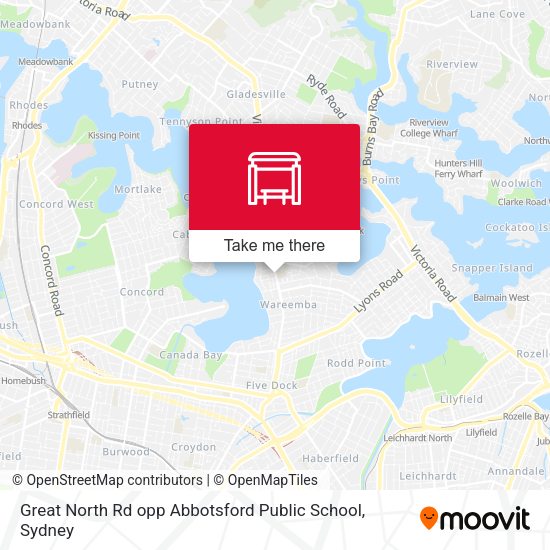 Great North Rd opp Abbotsford Public School map