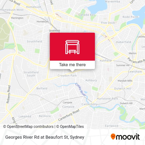 Georges River Rd at Beaufort St map