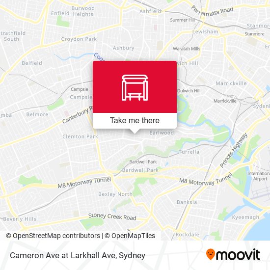 Cameron Ave at Larkhall Ave map