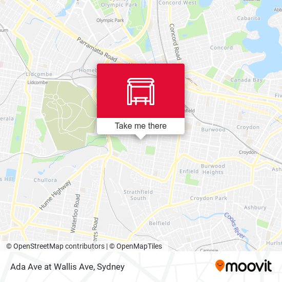 Ada Ave at Wallis Ave map