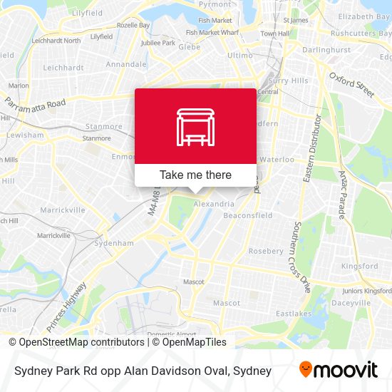 Sydney Park Rd opp Alan Davidson Oval map