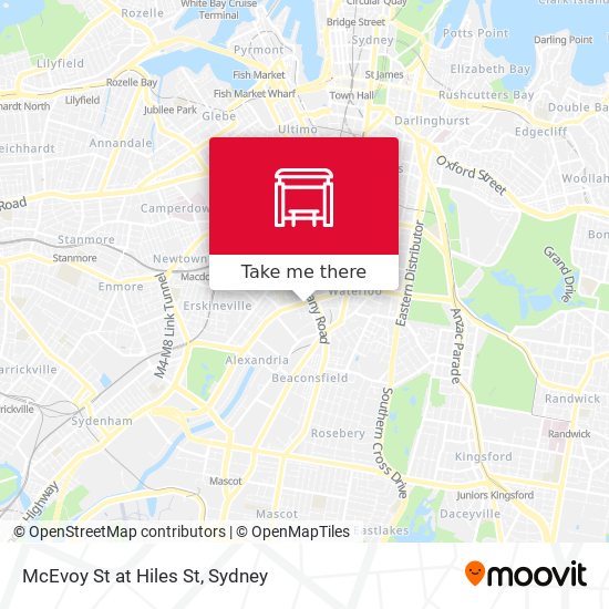 McEvoy St at Hiles St map
