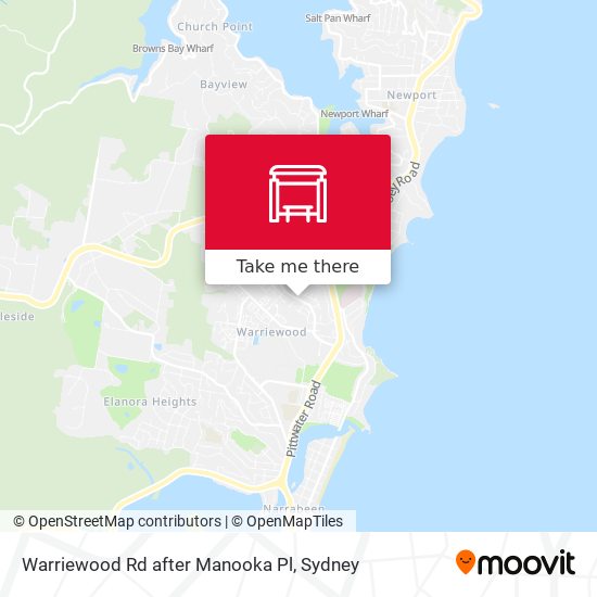 Warriewood Rd after Manooka Pl map