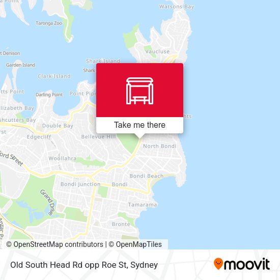 Old South Head Rd opp Roe St map