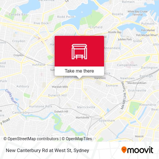 New Canterbury Rd at West St map