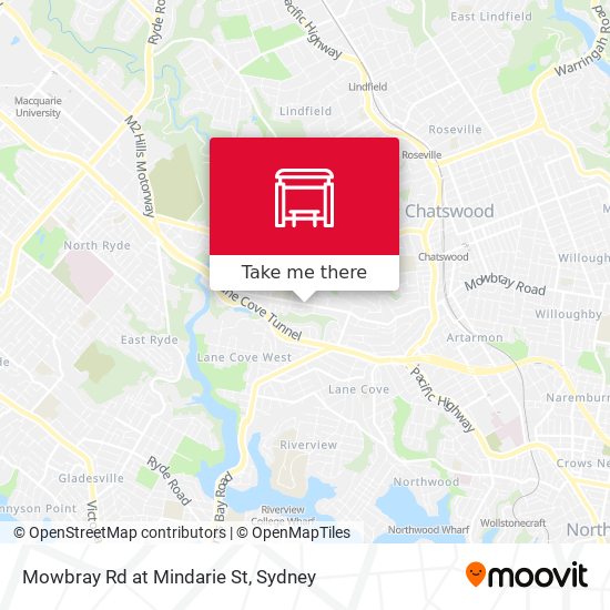 Mowbray Rd at Mindarie St map