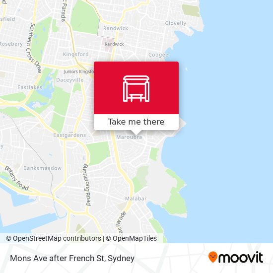 Mons Ave after French St map
