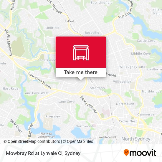 Mowbray Rd at Lynvale Cl map