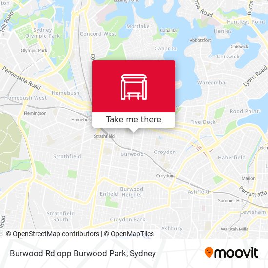 Burwood Rd opp Burwood Park map