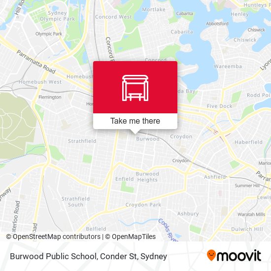 Burwood Public School, Conder St map