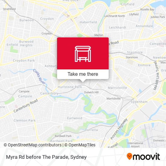 Myra Rd before The Parade map