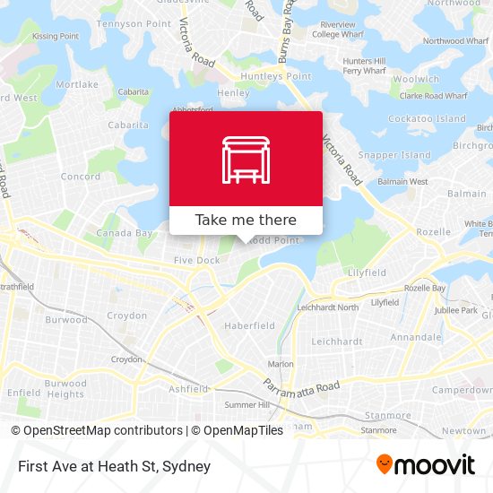 First Ave at Heath St map