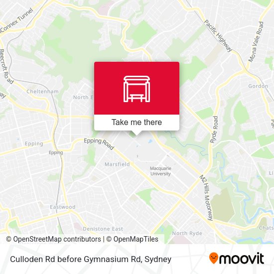 Culloden Rd before Gymnasium Rd map