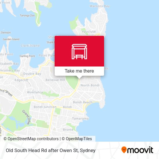 Old South Head Rd after Owen St map