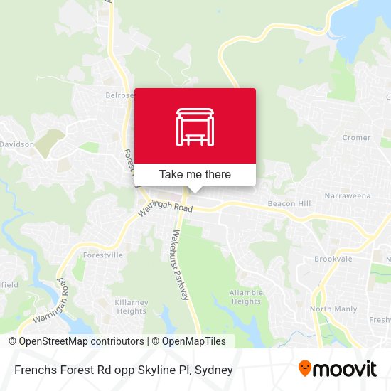 Frenchs Forest Rd opp Skyline Pl map
