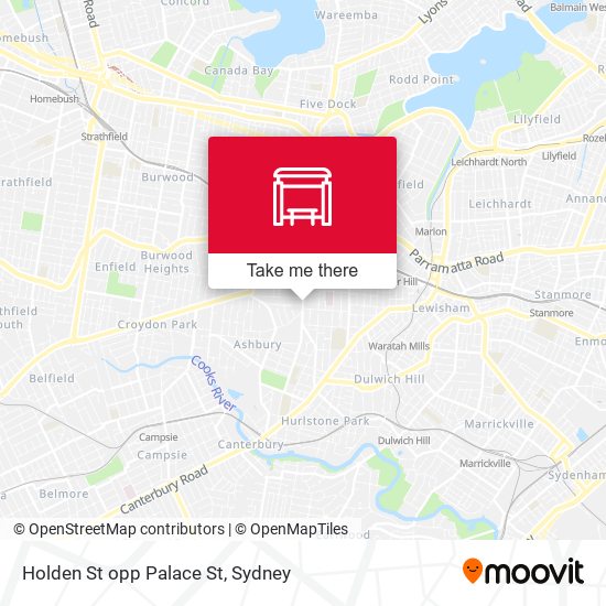 Holden St opp Palace St map