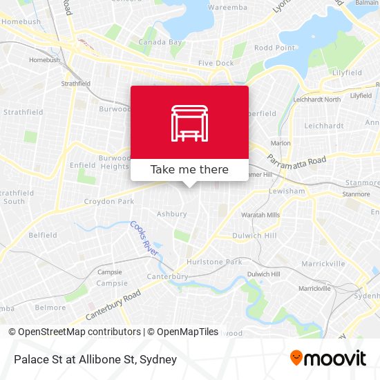 Palace St at Allibone St map