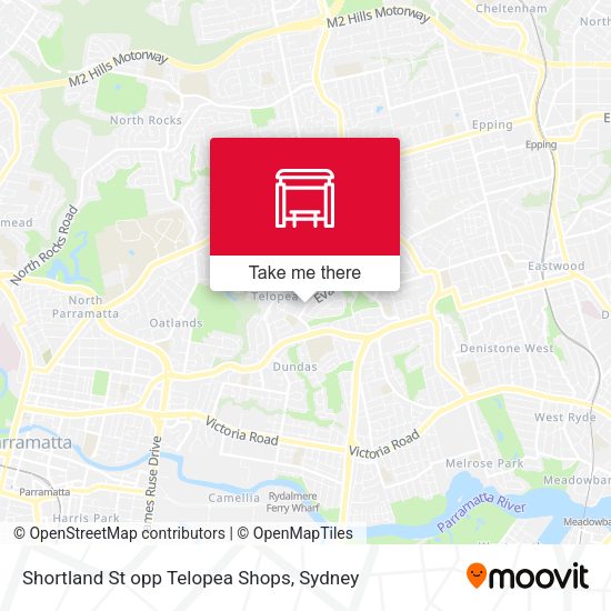 Shortland St opp Telopea Shops map