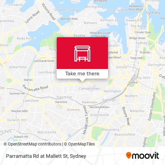 Parramatta Rd at Mallett St map