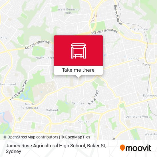 Mapa James Ruse Agricultural High School, Baker St