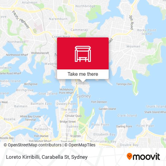 Loreto Kirribilli, Carabella St map
