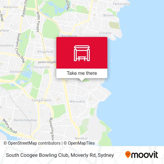South Coogee Bowling Club, Moverly Rd map