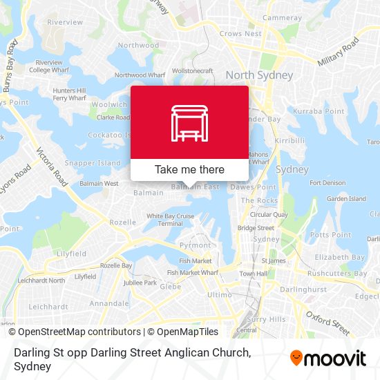 Darling St opp Darling Street Anglican Church map