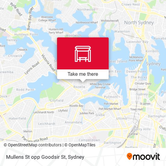 Mullens St opp Goodsir St map