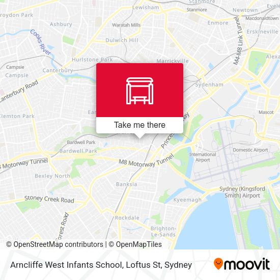 Arncliffe West Infants School, Loftus St map