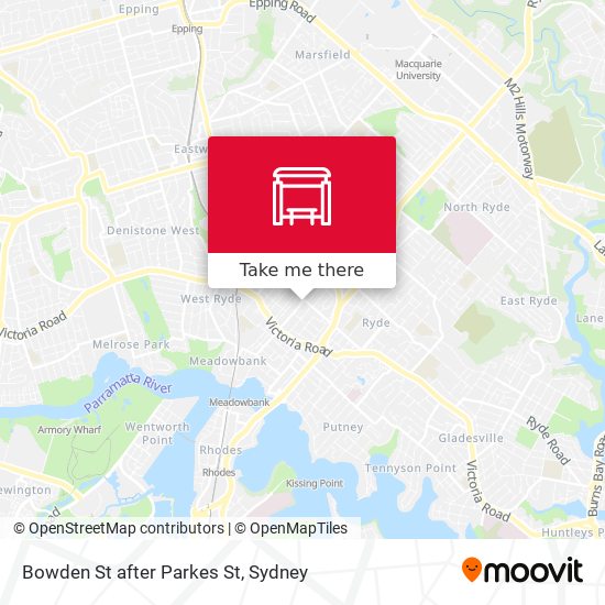 Bowden St after Parkes St map