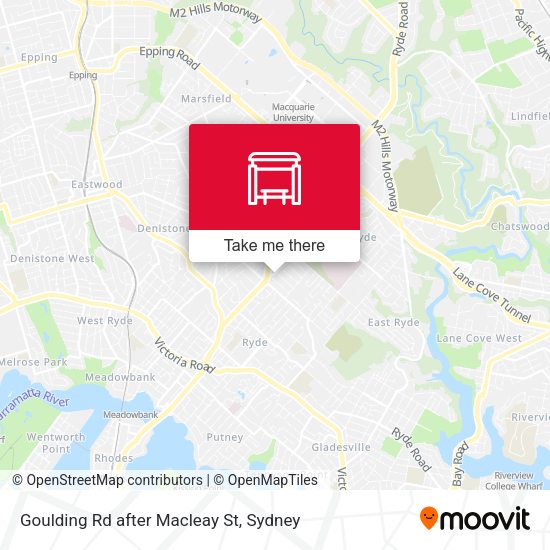 Goulding Rd after Macleay St map
