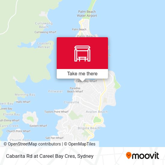 Cabarita Rd at Careel Bay Cres map