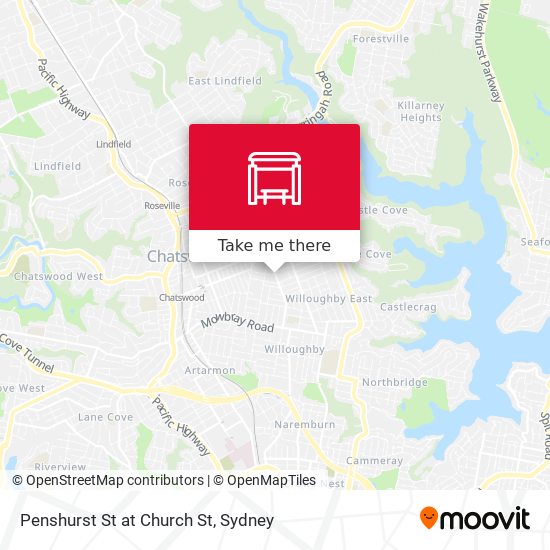 Penshurst St at Church St map