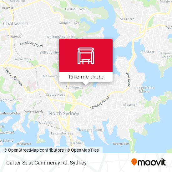 Carter St at Cammeray Rd map
