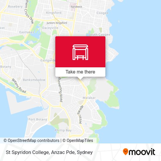 St Spyridon College, Anzac Pde map