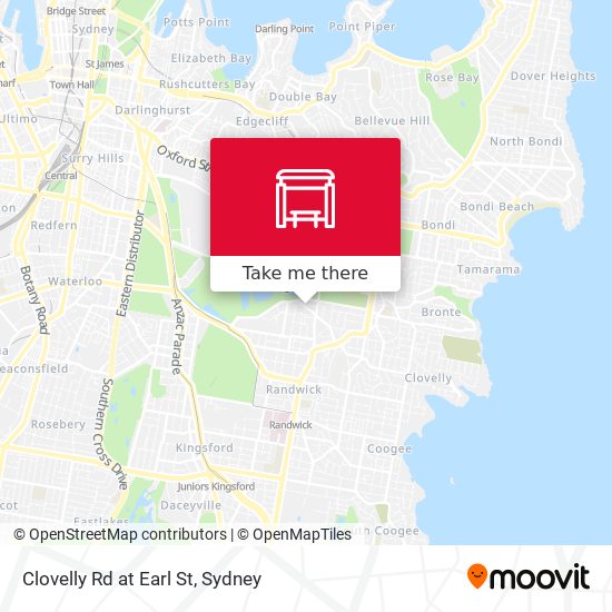 Clovelly Rd at Earl St map