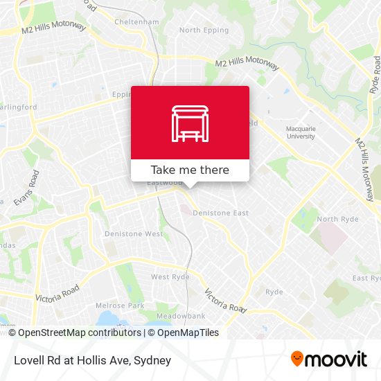 Lovell Rd at Hollis Ave map