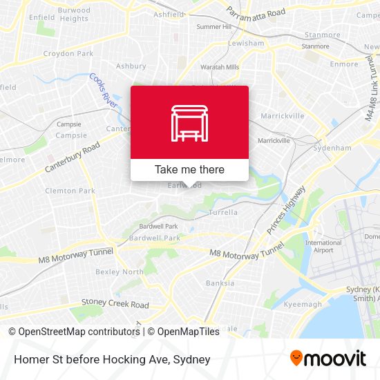Homer St before Hocking Ave map