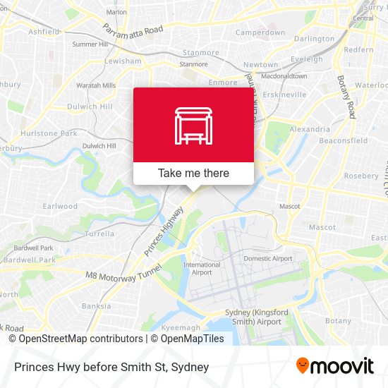Princes Hwy before Smith St map